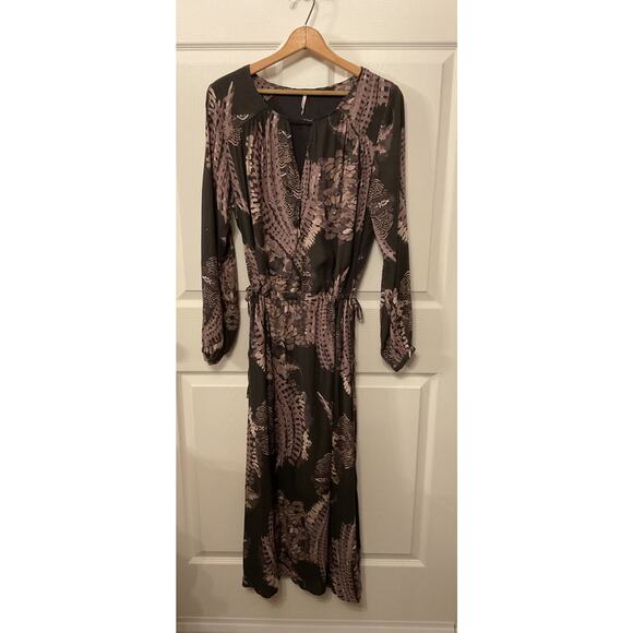 Free People Out of the Woods Maxi Floral Boho Rocker Hippie Chic Dress, S - Picture 5 of 14